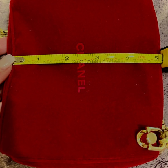 SOLD!!!! Chanel red make up bag converted into an evening bag. - Picture 10 of 11
